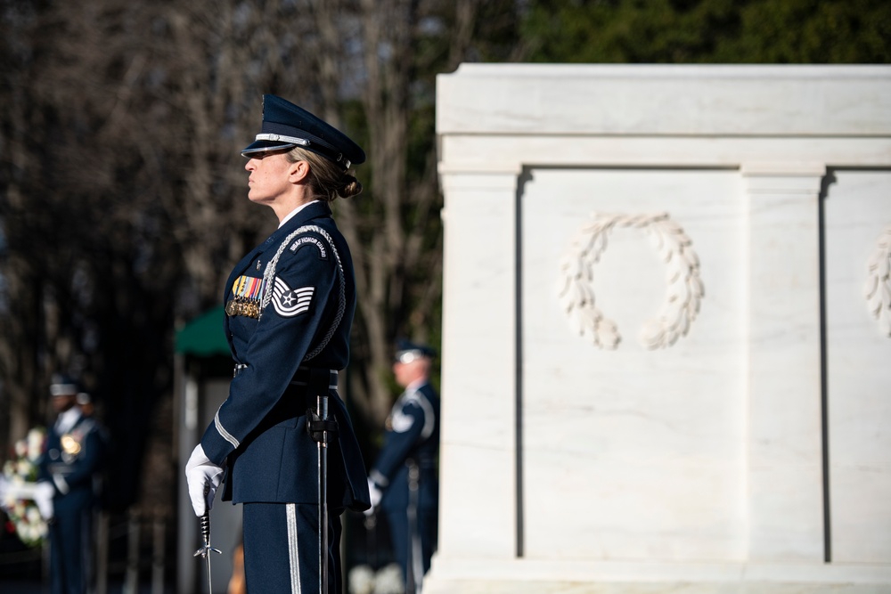 Royal Thai Air Force Commander-in-Chief Air Chief Marshall Punpakdee Pattanakul Participates in an Air Force Full Honors Wreath-Laying Ceremony at the Tomb of the Unknown Soldier