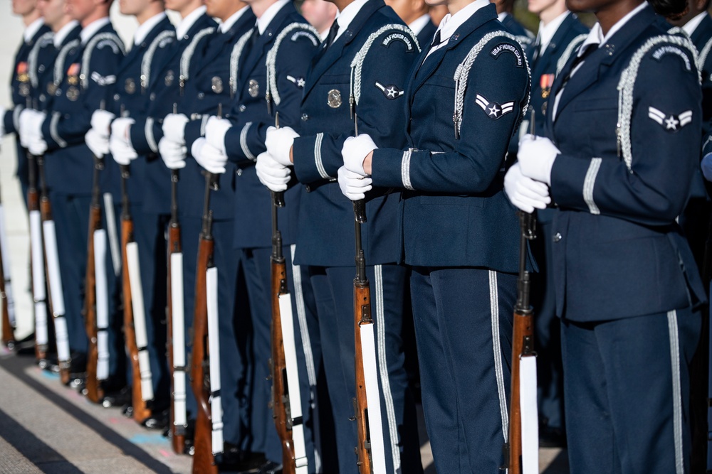 Royal Thai Air Force Commander-in-Chief Air Chief Marshall Punpakdee Pattanakul Participates in an Air Force Full Honors Wreath-Laying Ceremony at the Tomb of the Unknown Soldier