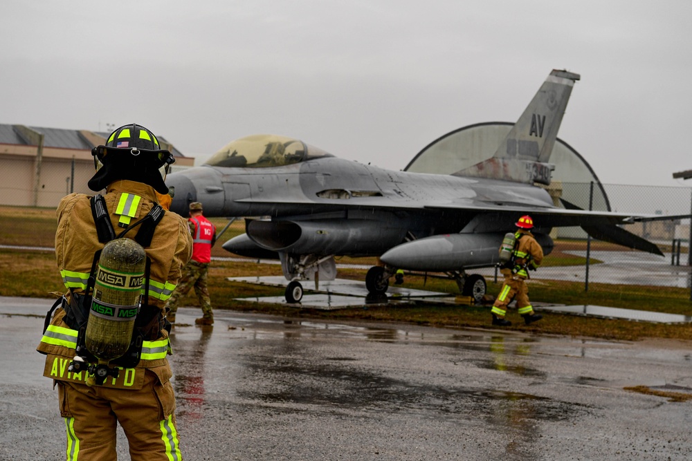 Exercise Fighting Wyvern: Simulated F-16 Crash