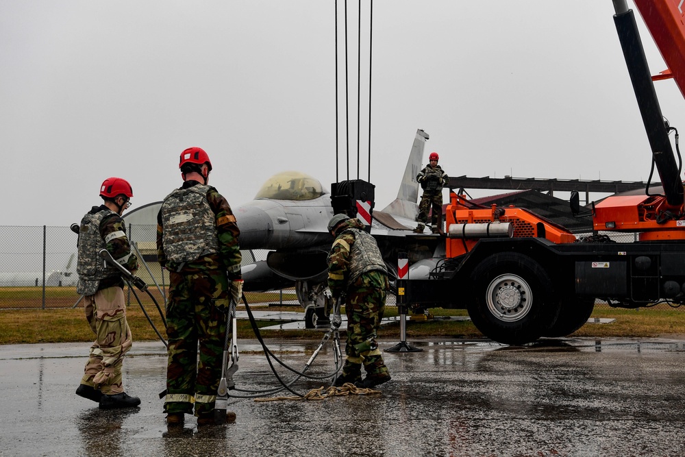 Exercise Fighting Wyvern: Simulated F-16 Crash