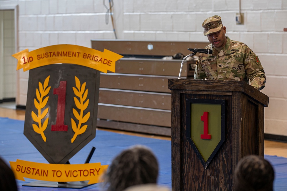 1st Infantry Division Sustainment Brigade receives new command sergeant major