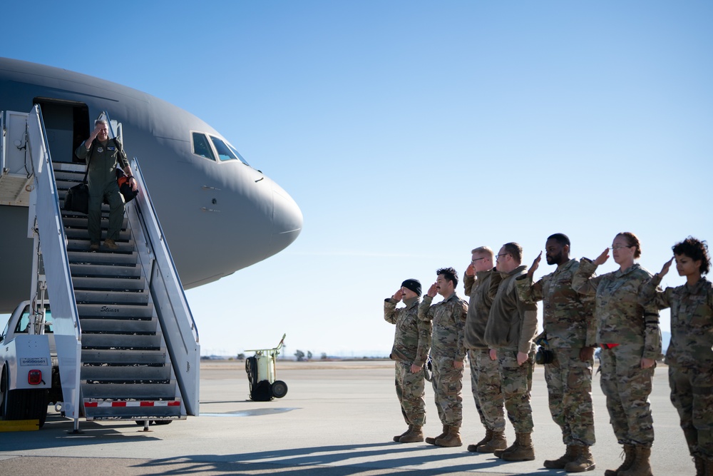 Travis AFB leadership delivers two new KC-46s to their new home 