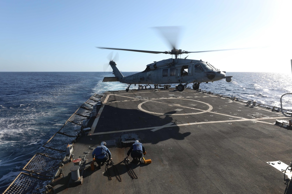 Flight Operations Onboard USS Ramage