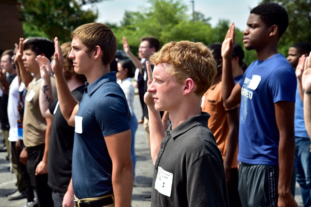 SECDEF Swears in New Recruits at Fort Meade