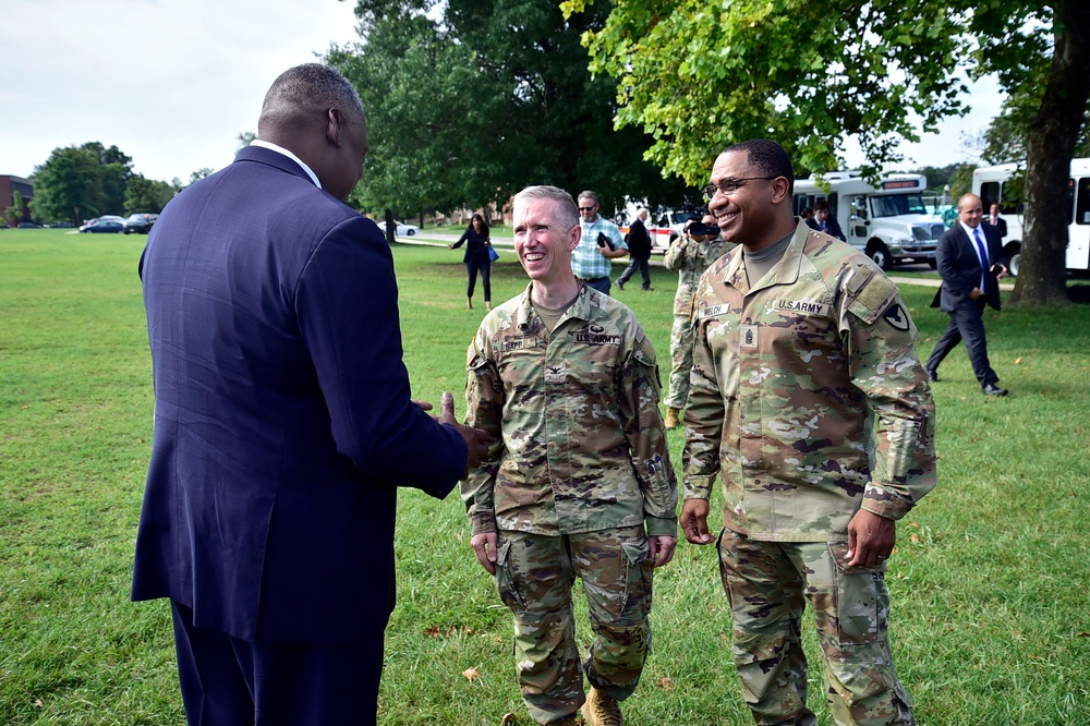 SECDEF Swears in New Recruits at Fort Meade