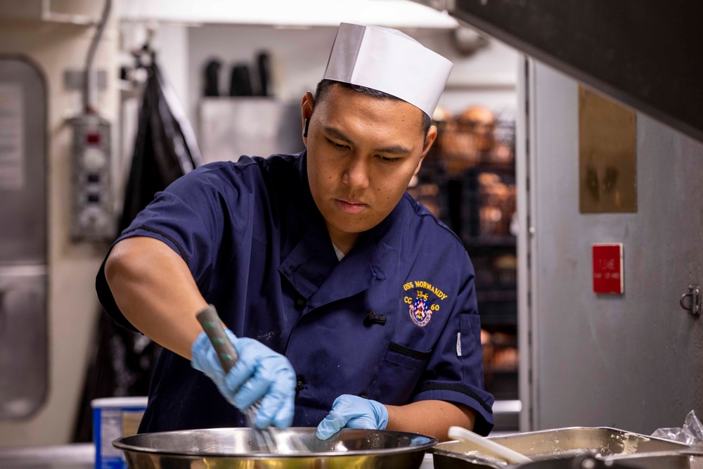 USS Normandy Celebrates Thanksgiving