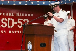 USS PEARL HARBOR (LSD 52) Crew Honored with Navy Art Print on Pearl Harbor Day [Image 1 of 3]
