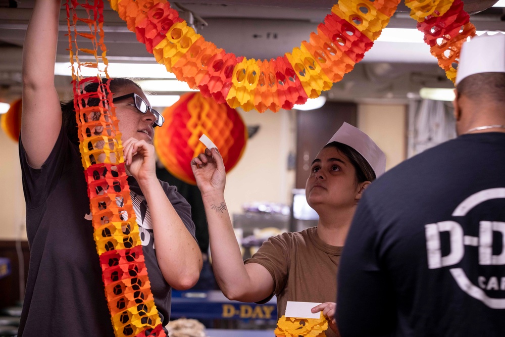 USS Normandy Celebrates Thanksgiving