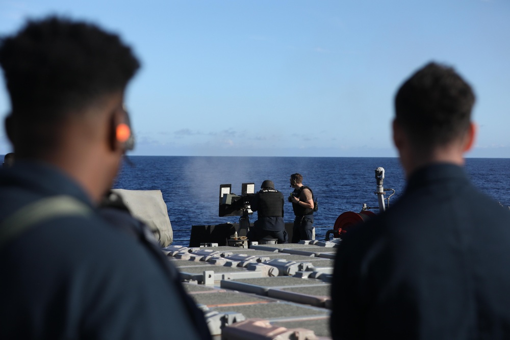 Ramage Sailors Conduct Gun Shoot