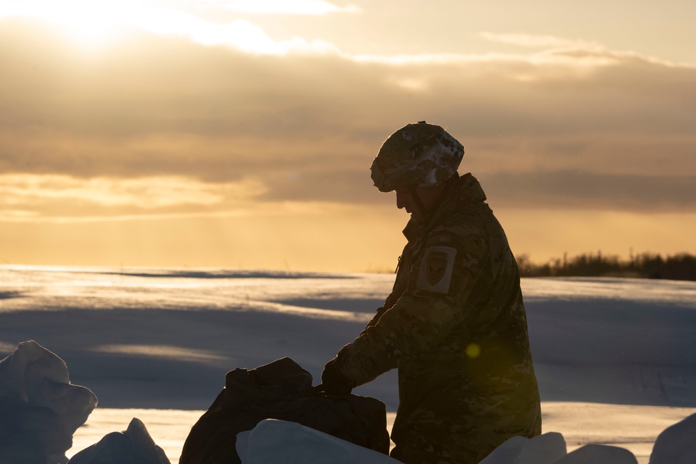 Army paratroopers and Marine Corps aviators conduct joint airborne training at JBER