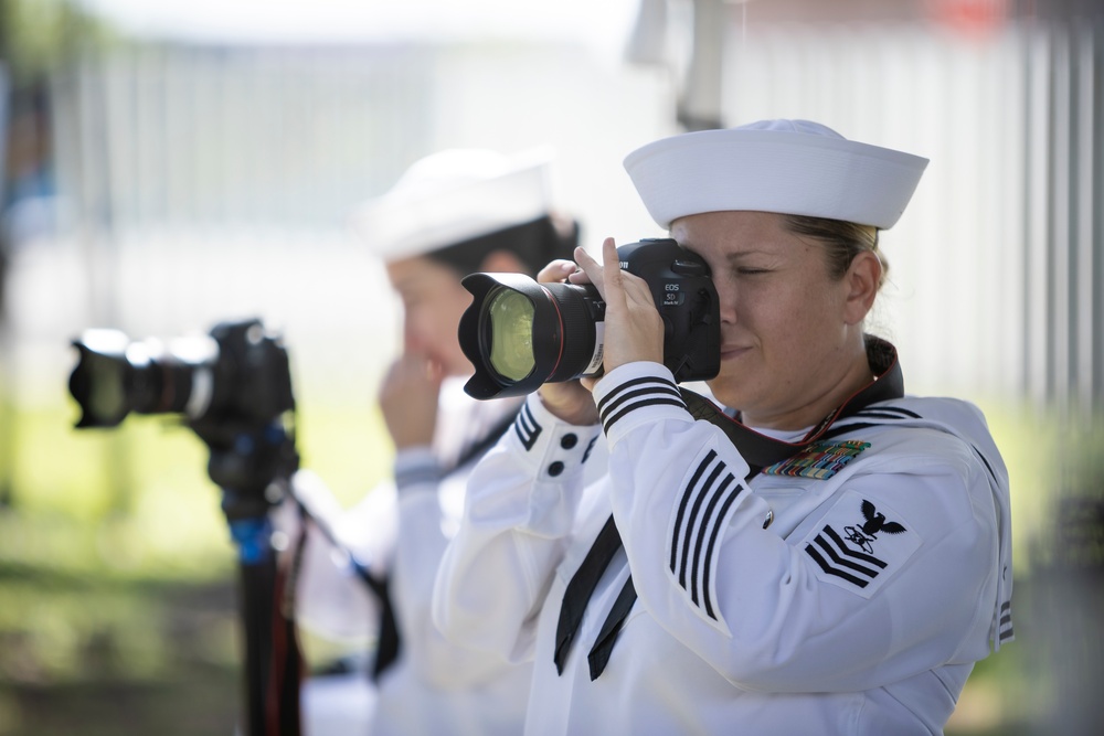 Crowd Gathers for 2023 USS Oklahoma Memorial Ceremony