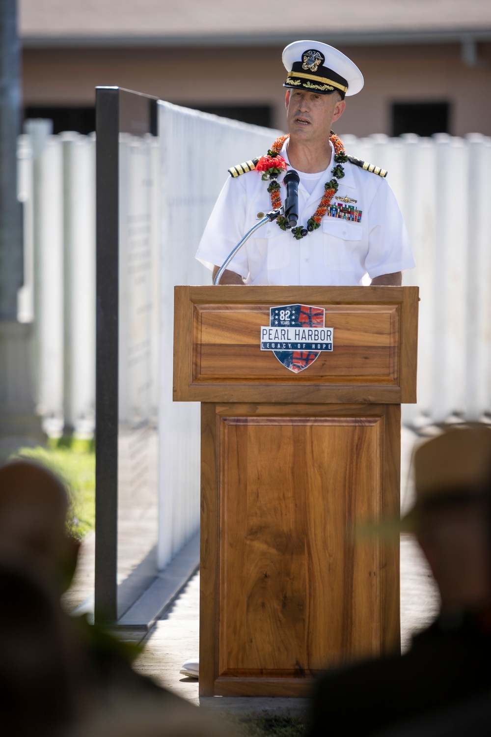 Crowd Gathers for 2023 USS Oklahoma Memorial Ceremony