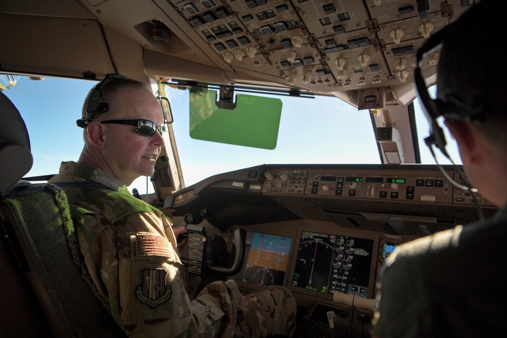 Travis AFB leadership flies two new KC-46s to their new home