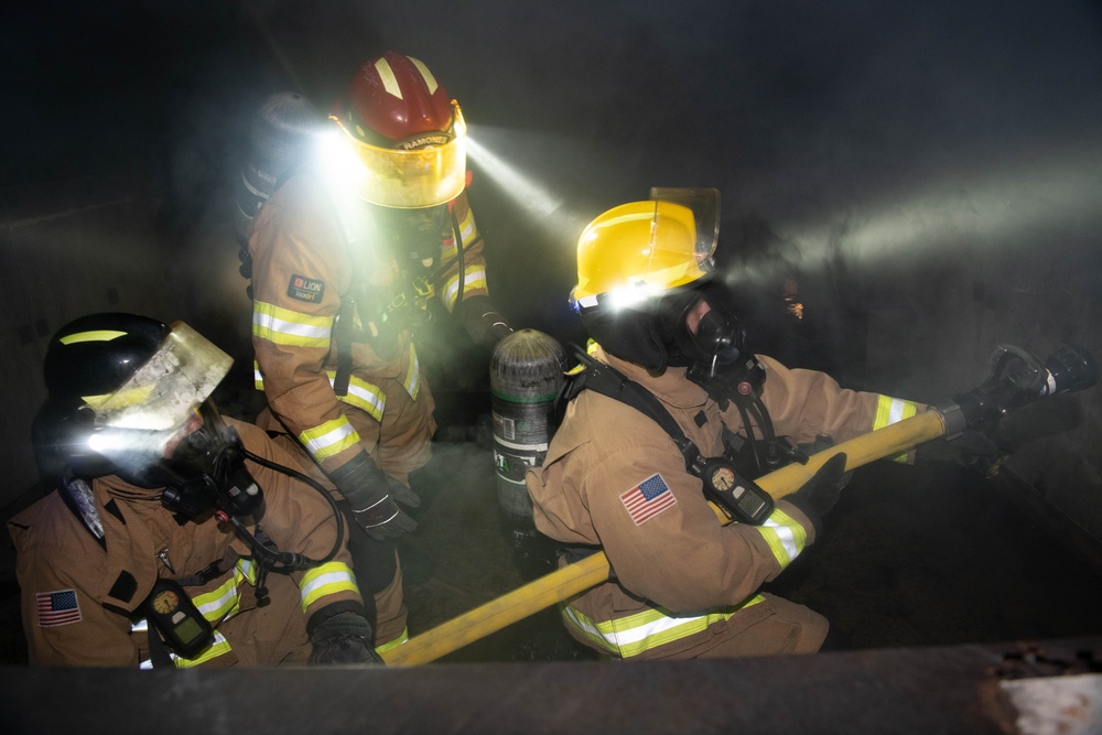 18th CES and Tori station Firefighters take on Kadena “burn house”