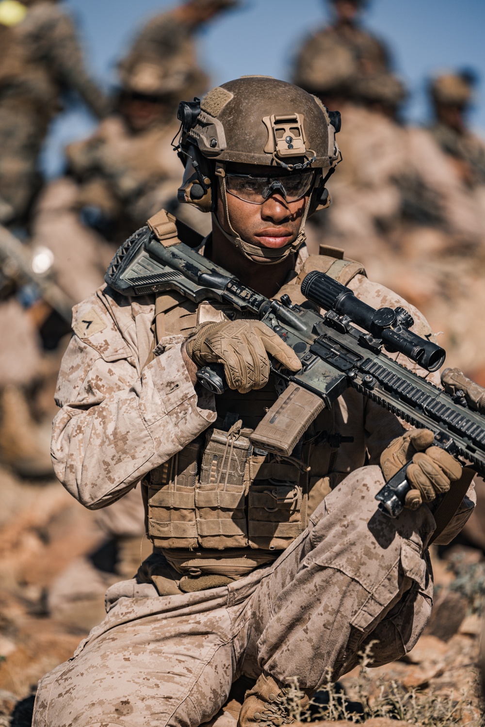 Marines with V3/4 conduct a company assault at Range 230 during Steel Knight 23.2