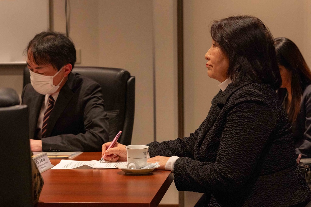 Members of the Central Deliberative Council on Defense Facilities Visit MCAS Iwakuni