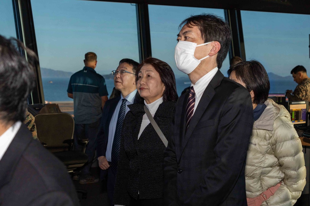 Members of the Central Deliberative Council on Defense Facilities Visit MCAS Iwakuni