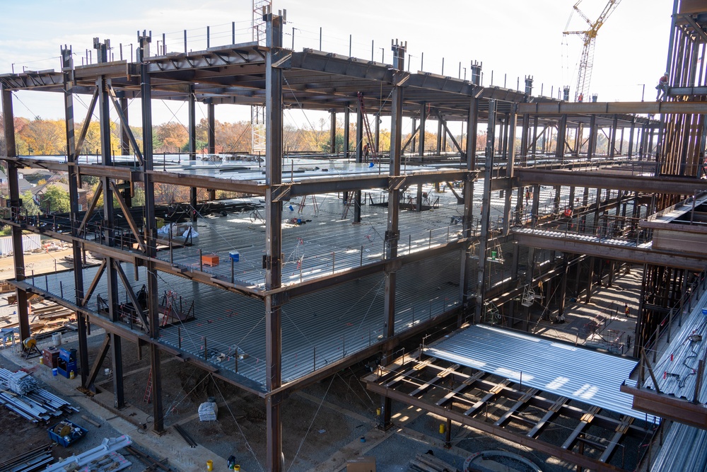 Construction continues at the Louisville VA Medical Center Nov. 8, 2023