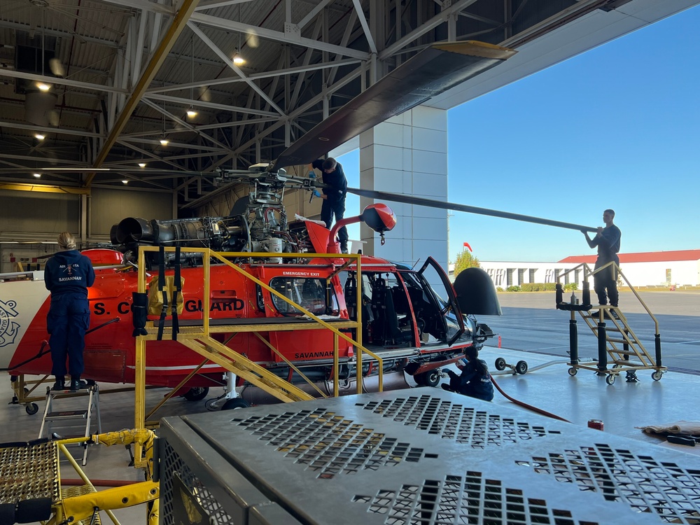 Photo of Coast Guard Air Station Savannah Helicopter Maintenance