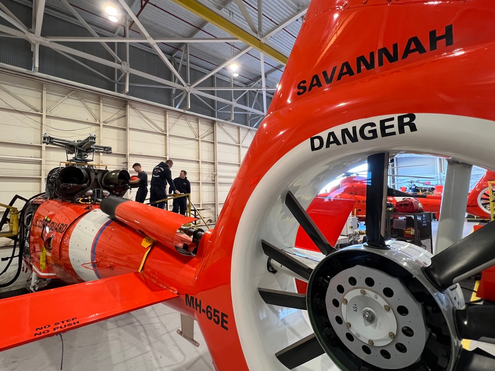 Photo of Coast Guard Air Station Savannah Helicopter Maintenance