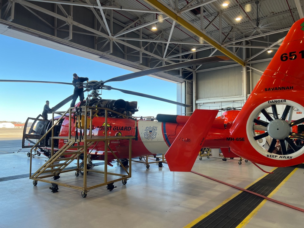 Photo of Coast Guard Air Station Savannah Helicopter Maintenance