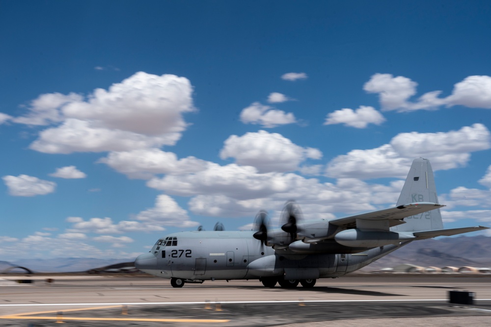 Marine C-130 loaded up for exercise Agile Hunter