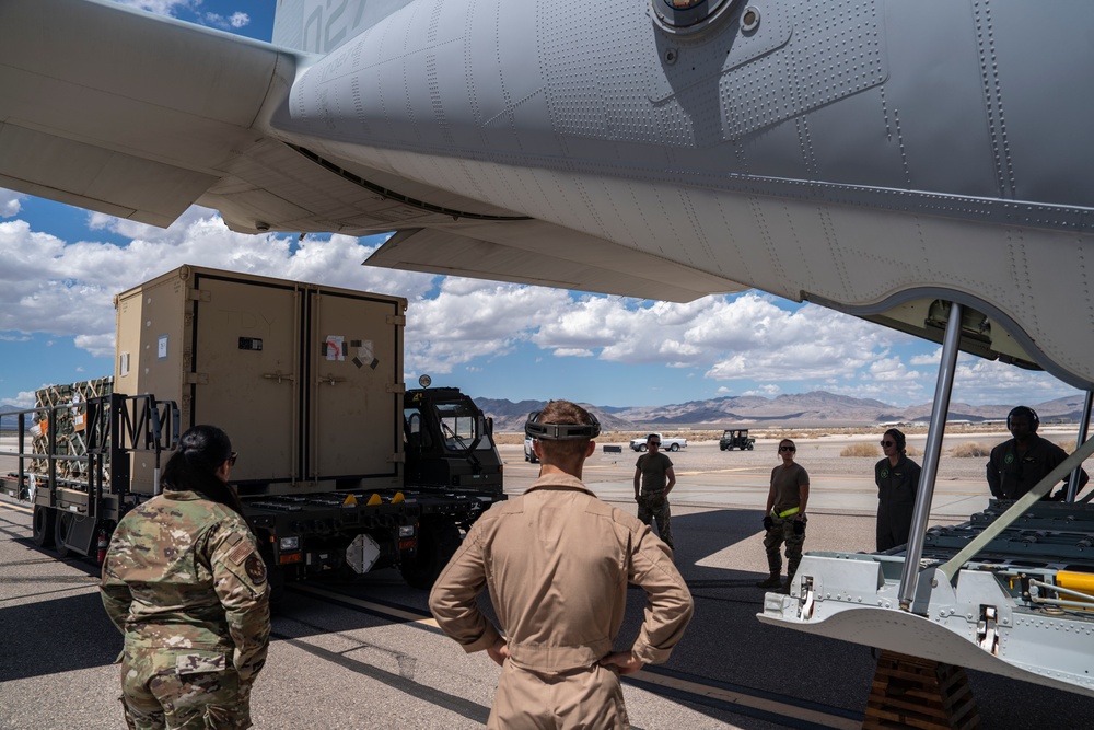 Marine C-130 loaded up for exercise Agile Hunter