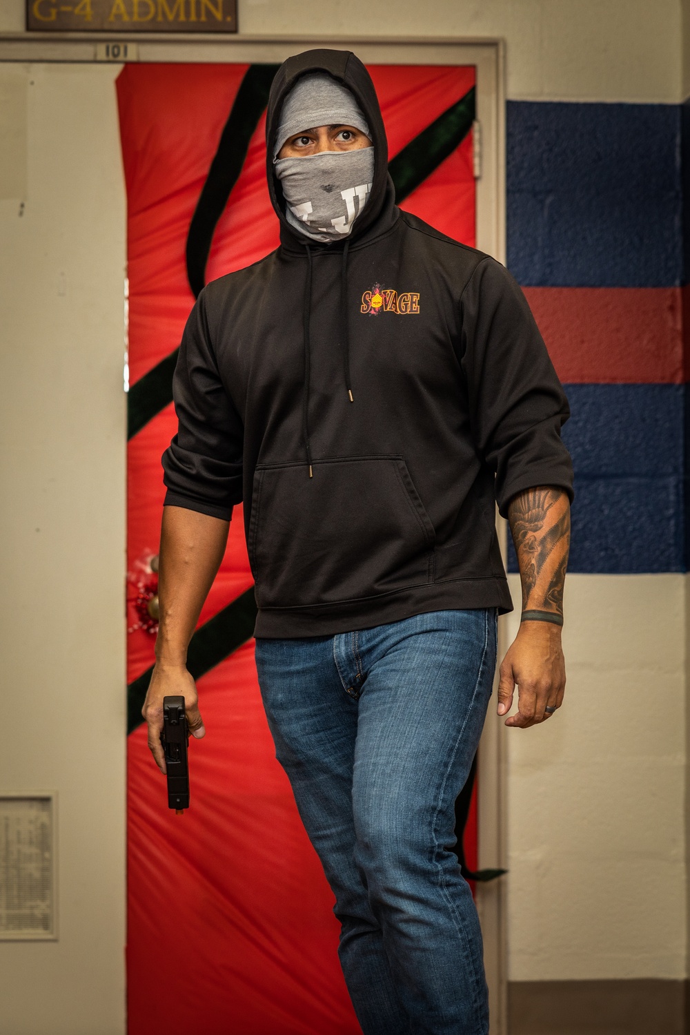 Active Shooter Drill at Lejeune Hall