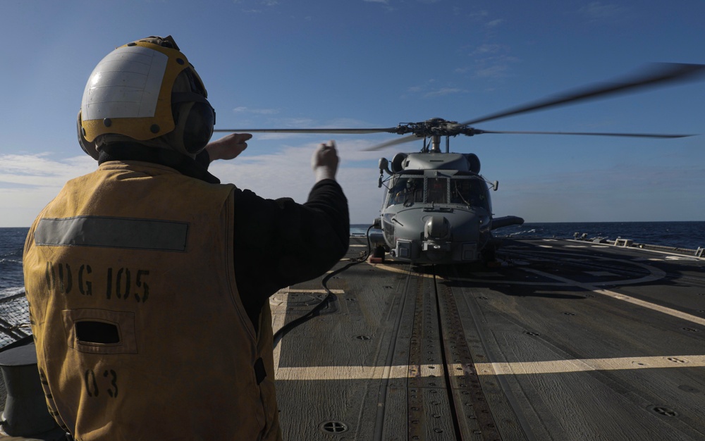 USS Dewey (DDG 105) Conducts Flight Operations