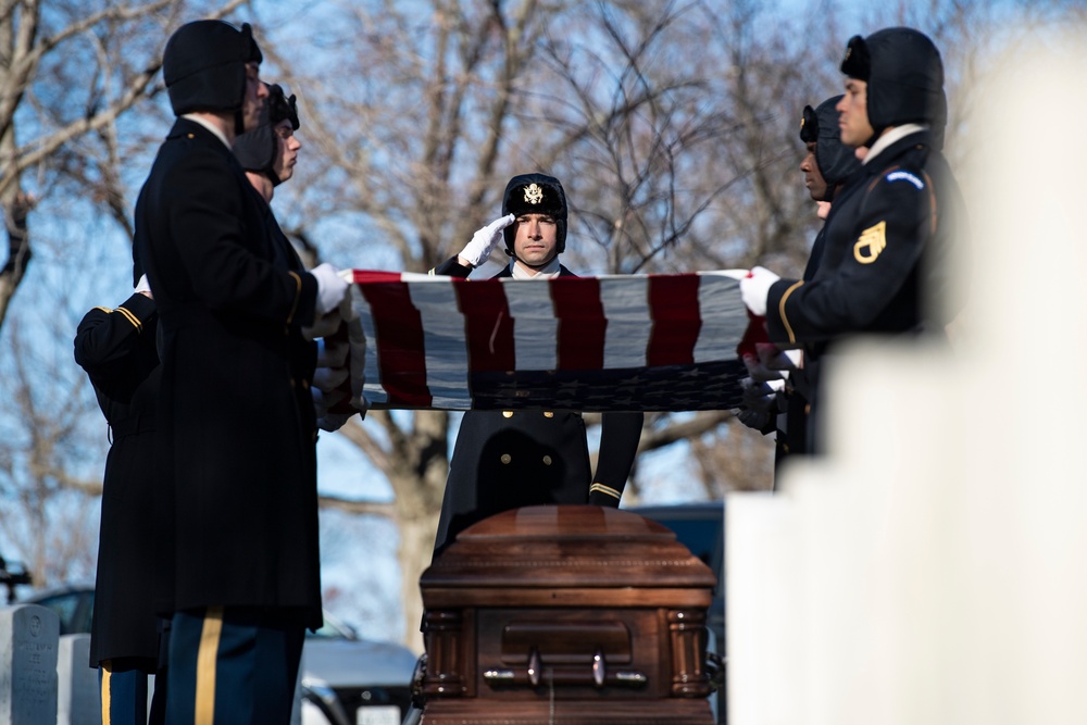 Military Funeral Honors with Funeral Escort are Conducted for U.S. Army Cpl. Gordon McCarthy in Section 18