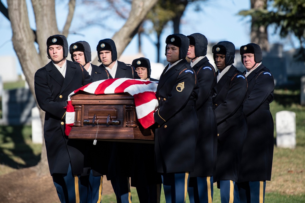 Military Funeral Honors with Funeral Escort are Conducted for U.S. Army Cpl. Gordon McCarthy in Section 18