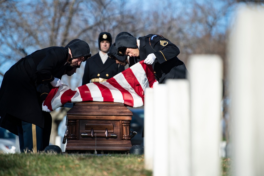 Military Funeral Honors with Funeral Escort are Conducted for U.S. Army Cpl. Gordon McCarthy in Section 18