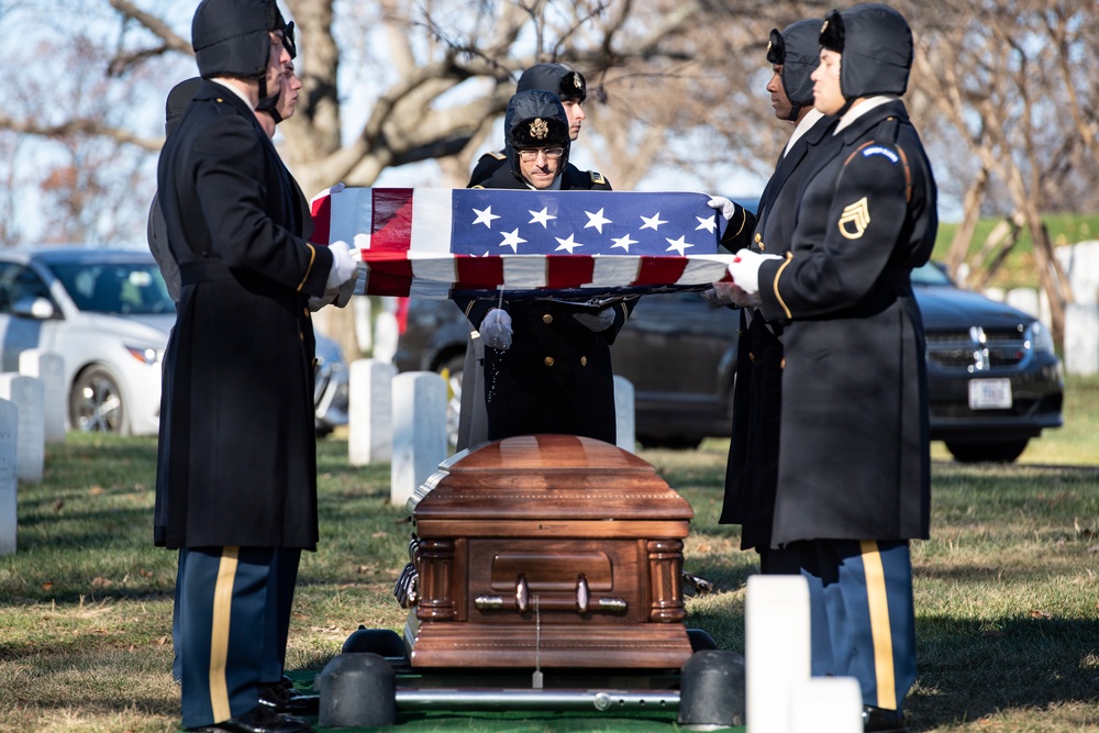 Military Funeral Honors with Funeral Escort are Conducted for U.S. Army Cpl. Gordon McCarthy in Section 18