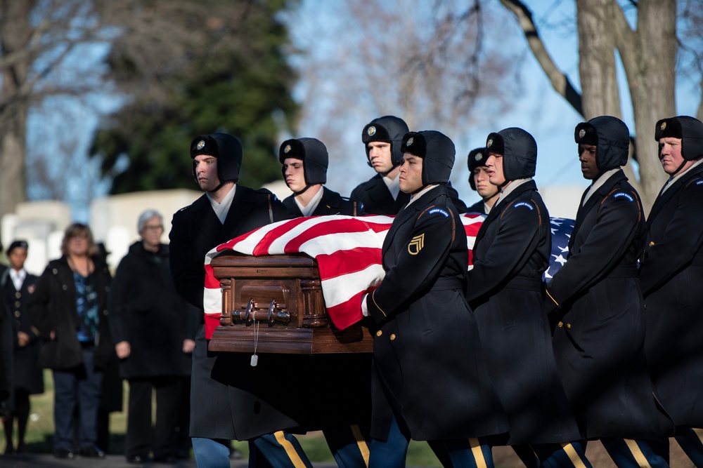 Military Funeral Honors with Funeral Escort are Conducted for U.S. Army Cpl. Gordon McCarthy in Section 18