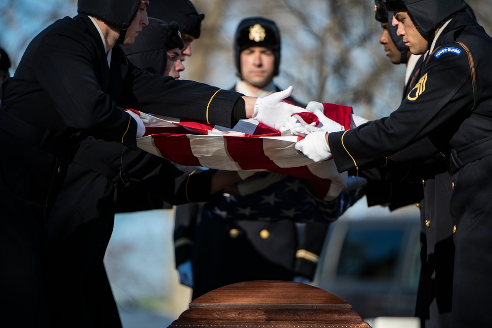 Military Funeral Honors with Funeral Escort are Conducted for U.S. Army Cpl. Gordon McCarthy in Section 18