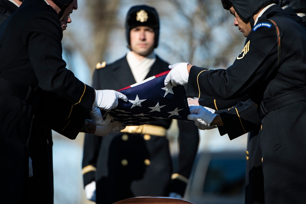 Military Funeral Honors with Funeral Escort are Conducted for U.S. Army Cpl. Gordon McCarthy in Section 18