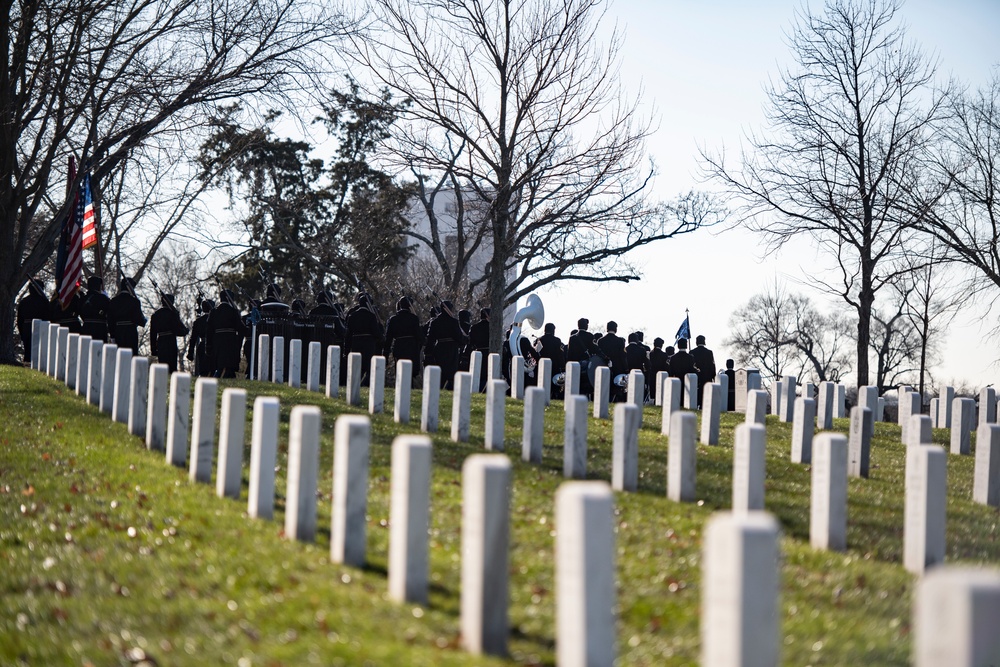 Military Funeral Honors with Funeral Escort are Conducted for U.S. Army Cpl. Gordon McCarthy in Section 18