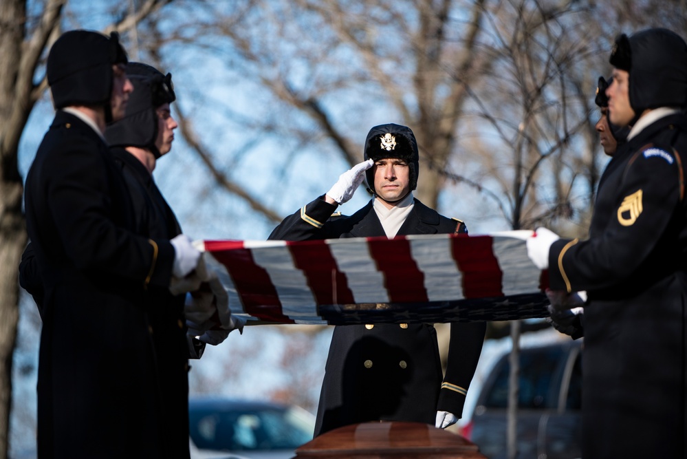 Military Funeral Honors with Funeral Escort are Conducted for U.S. Army Cpl. Gordon McCarthy in Section 18