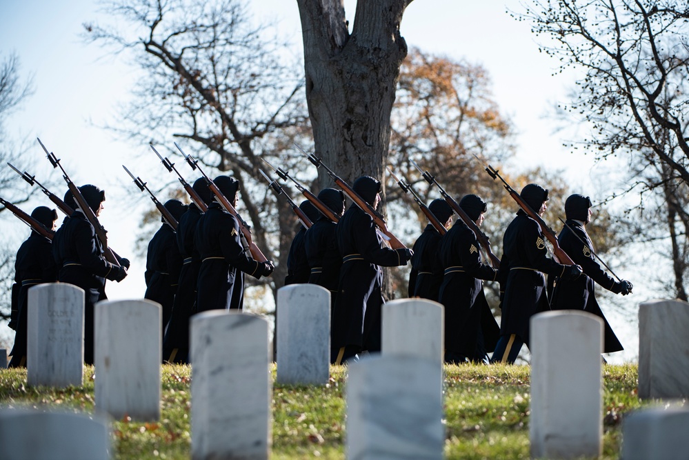 Military Funeral Honors with Funeral Escort are Conducted for U.S. Army Cpl. Gordon McCarthy in Section 18