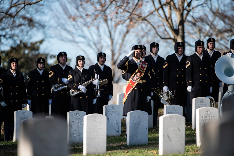 Military Funeral Honors with Funeral Escort are Conducted for U.S. Army Cpl. Gordon McCarthy in Section 18