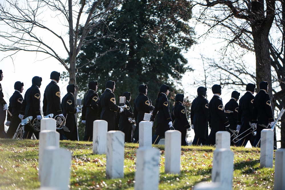 Military Funeral Honors with Funeral Escort are Conducted for U.S. Army Cpl. Gordon McCarthy in Section 18