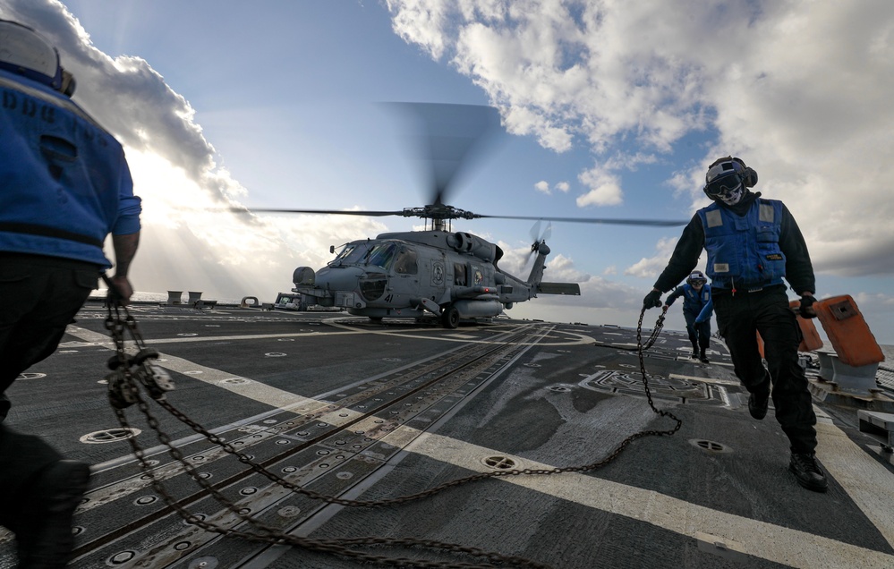 USS Dewey (DDG 105) Conducts Flight Operations