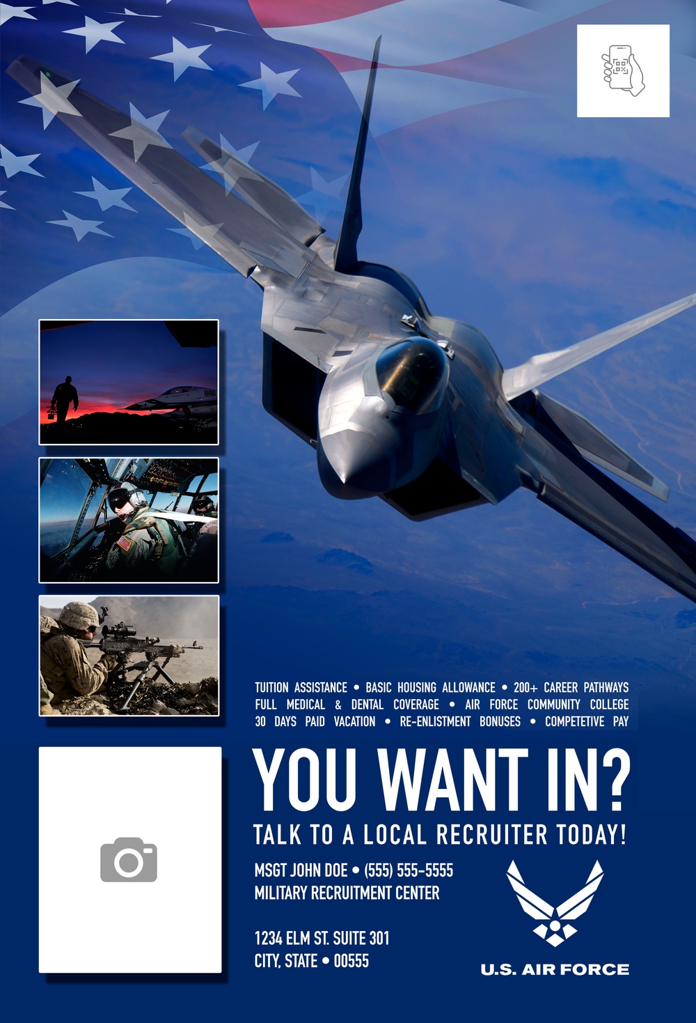 U.S. Air Force Recruiting &amp; Mall Kiosk Poster