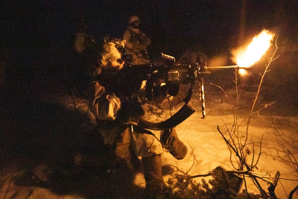 Arctic Angel Engages OPFOR with M249