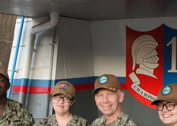Force Chaplain Visits Commander, Task Force 71/Destroyer Squadron 15 and Waterfront