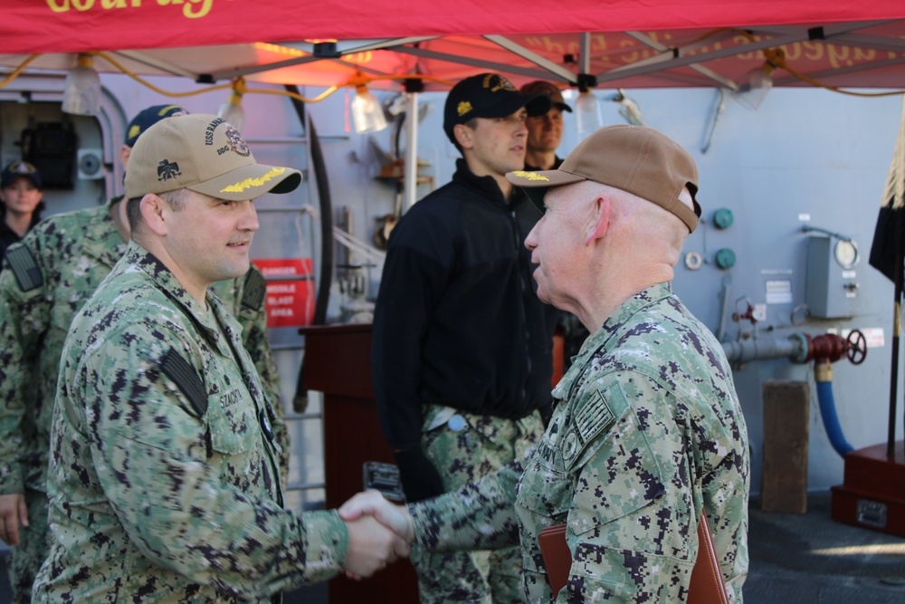 Force Chaplain Visits Commander, Task Force 71/Destroyer Squadron 15 and Waterfront