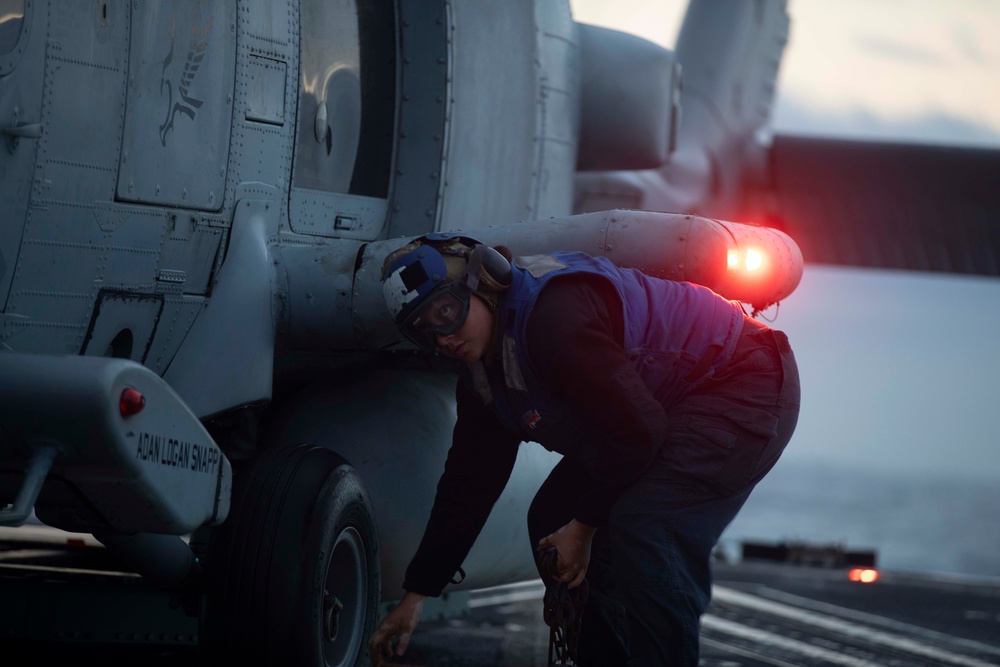 USS William P. Lawrence Flight Operations