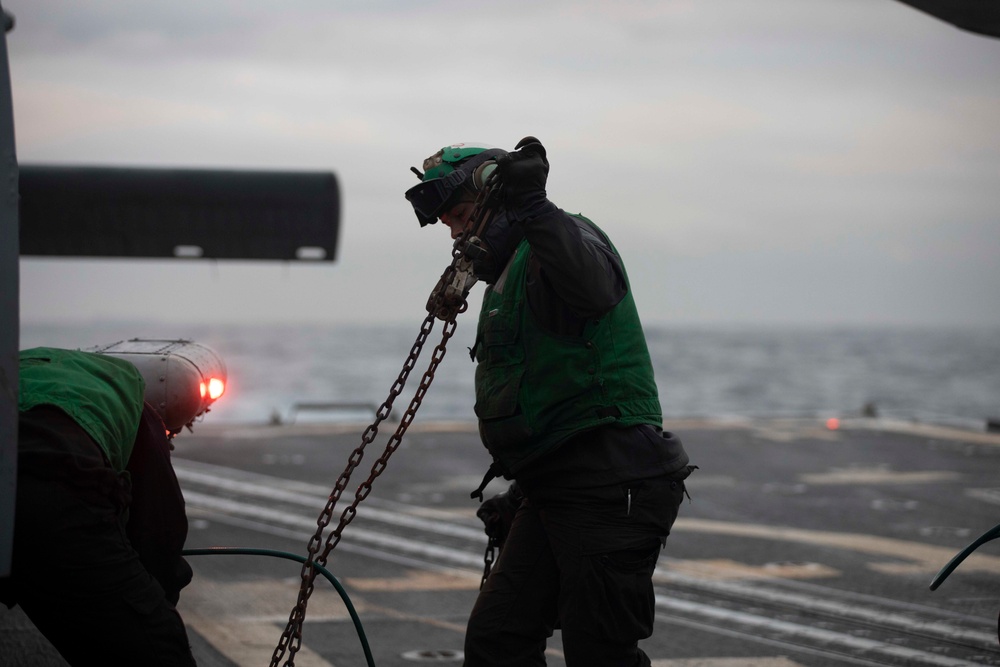 USS William P. Lawrence Flight Operations