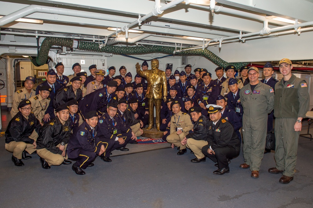 USS Ronald Reagan (CVN 76) hosts tour for members of the Japan Ministry of Defense Joint Staff College