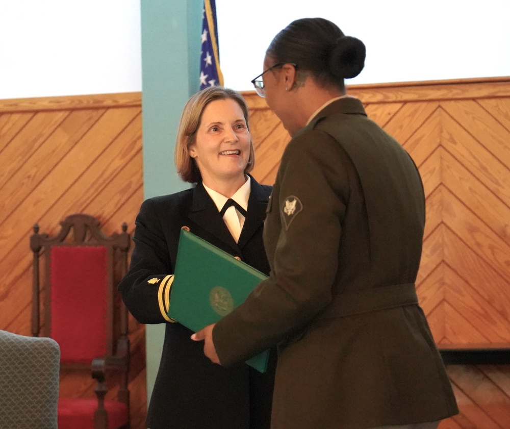 Tri-Service Optician School (TOPS) Class 23010 graduation onboard NWS Yorktown